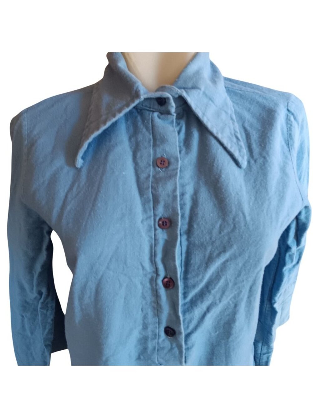 True Vintage Medium Blouse 1970's JCPenney Fashions Flannel Boho Pullover